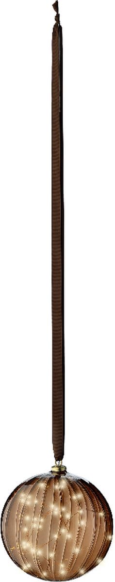Lumineo Micro LED bal lamp - ø20 cm - 40 LED lampjes - Bruin