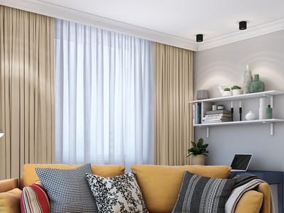Maroyathome LEMONI - Gordijn - Verduisterend - met Plooiband - kant en klaar - 150 x 250 cm - 150 cm breedte en 250 cm lengte - Beige - 1 Stuk