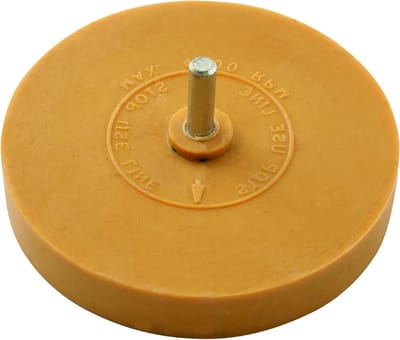 Foliegum - Schijfvormig wiel - Stickers Verwijderen - Met schacht - 90 x 15 mm - Meerkleurig