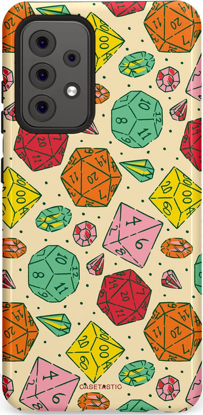 Casetastic Hoesje Geschikt voor Samsung A52 (4G/5G/s) - Stijlvolle Beschermende Duo-layer Case - D20 Geluksrol