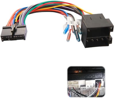 20-polige kabeladapter ISO 20 DIN autoradio kabelboom aansluiting stuurwiel bediening achteruitrijcamera