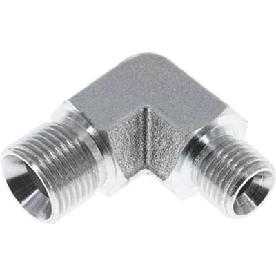 90° L-Koppeling Reducerende Fitting G3/8 '' X G1/2 '' Hoge Druk Staal  60° Conus 325bar Hydrauliek
