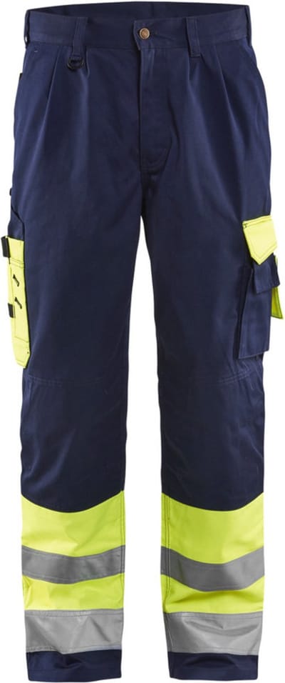Blaklader Werkbroek High Vis 1584-1860 - High Vis Geel/Marineblauw - D96