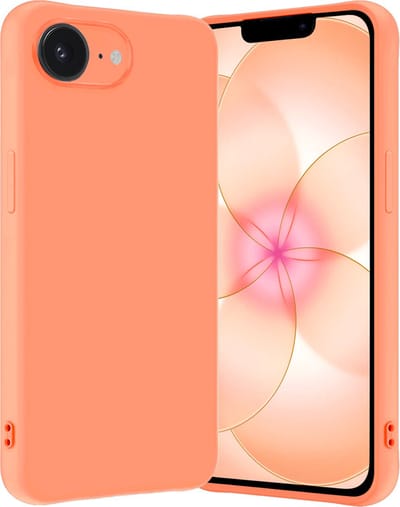 Hoes - Geschikt voor Apple iPhone 17e - Sterk & Shockproof - Hoesje Cover - Siliconen Case - Perzik