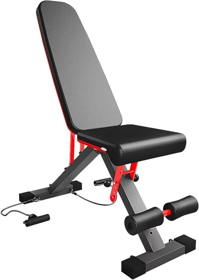 Gewichtsbank - Trainingsbank - Thuis sporten - Inklapbaar en verstelbaar - 14 kg - Zwart