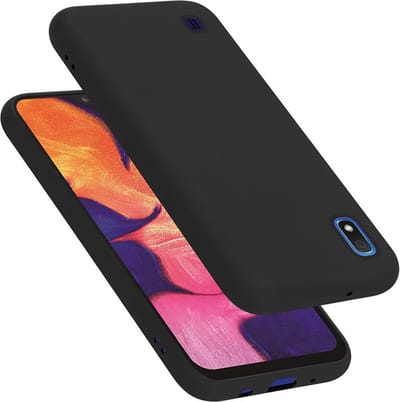 Cadorabo Hoesje geschikt voor Samsung Galaxy A10 / M10 in LIQUID ZWART - Beschermhoes gemaakt van flexibel TPU silicone Case Cover
