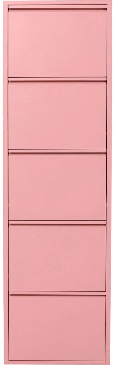 Schoenenkast Caruso roze 5 laden Kare Design