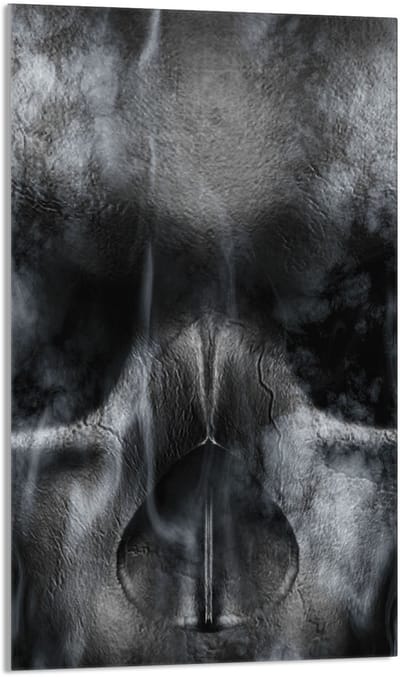 TMK ArtDeko - Snijplank - 30x52 cm - Czaszka - Glas - beschermplaat