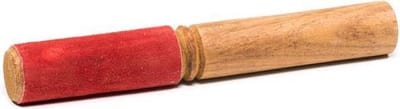 Klankschaal aanstrijkhout met suède rood - 19 cm - 58 gram