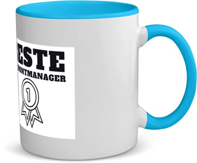 Akyol - beste accountmanager koffiemok - theemok - blauw - Beste accountmanager - collega - welkom - afscheid - 350 ML inhoud