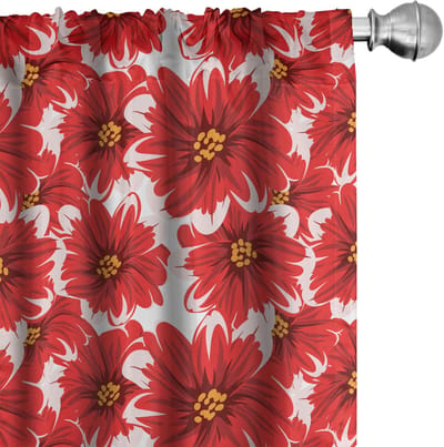 ABAKUHAUS Gordijnset – 2x75x175 cm – microvezel – halfschaduw – babyroze vermiljoen