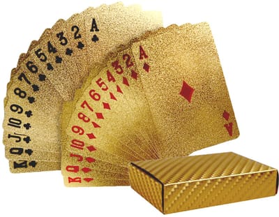 Gouden speelkaarten - Waterbestendig - Kaartset - Poker kaarten - Waterproof - Luxe design - Jonyx