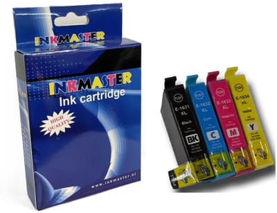 Inkmaster Huismerk Epson 16XL Multipack van 4 XXL cartridges voor Epson Workforce 2010W, 2510WF, 2520NF, 2530WF, 2540WF, 2630WF, 2650WF, 2660WF, 2750DWF, 2760DWF