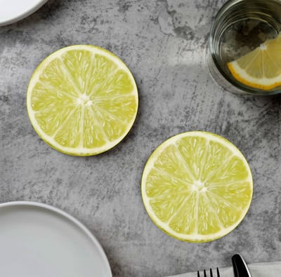GR onderzetters voor glazen - Fruit - Lime - Vinyl - 6st