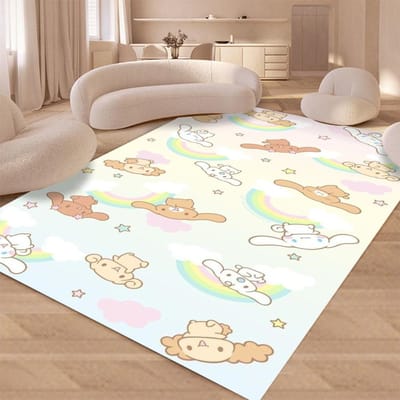 Disney Cinnamoroll Cartoon Hond S-anrio Meisjes Tapijt Kleed voor Huis Woonkamer Slaapkamer Sofa Decor Kinderkleed Vloermat 80*120cm