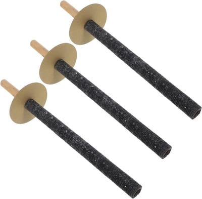 Houten Fakkel Set - Buitenverlichting Tuin - Sfeervolle Verlichting - Weerbestendige Coating - 40 cm Lengte - Zwart
