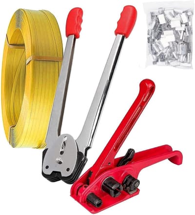 Verpakkingsbandset - Omsnoeringsset Bandgereedschap - Goederen Zekeren - Handmatig 4-in-1 - 100m band - Niet gespecificeerd
