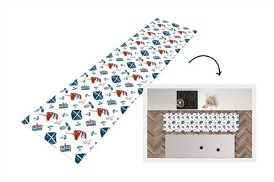 Keukenloper - Loper keuken - Schotland - Patronen - Unicorn - 200x50 cm - Keukenloper vinyl