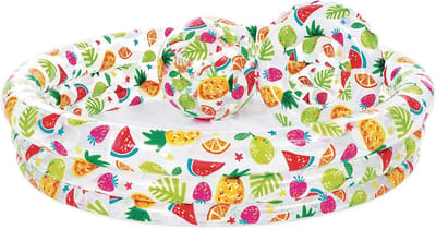 Kinderzwembad Ananas Set 132x28 cm - Inclusief Strandbal en Zwemring