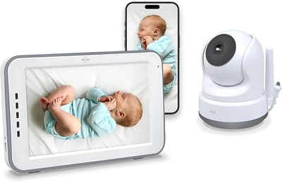 SnelShoppen - Baby Monitor Full HD met 12,7 cm Touchscreen, App, Nachtzicht, Tweezijdige Communicatie, Veiligheid, Babyfoon voor Kinderen, Slimme Baby