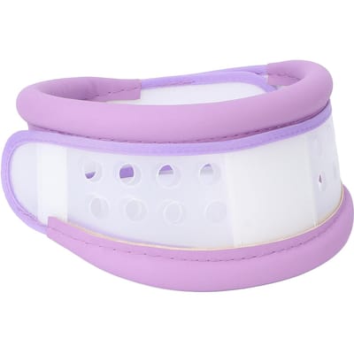 Cervicale Kraag Verstelbare Nekbrace Kraag Ondersteuning Correcte Botverzorging voor Nekpijn Stijf M(for 4-6.5kg) paars