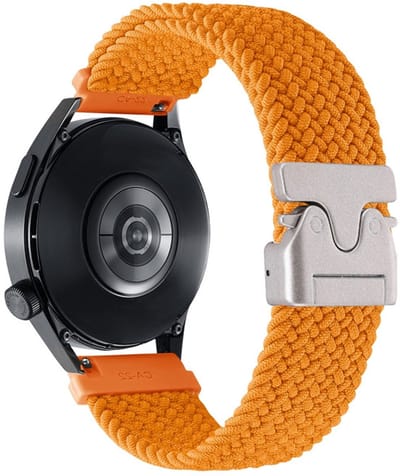 Nylon bandje - geschikt voor Garmin Venu (2 Plus) / Venu SQ (2) / Vivomove (Style - Sport) / Vivoactive 3 / 5 / 6 / Forerunner 55 / 165 / 245 / 645 / 570 - 42mm - oranje