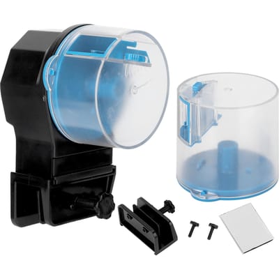 Automatische Visvoederbak Getimed Flexibel Handig Schoon Eenvoudige Installatie Aquarium Voer blauw