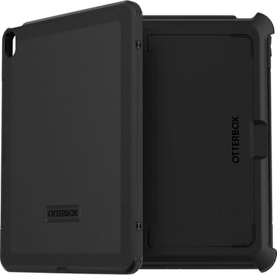 Otterbox Tablethoes geschikt voor Apple iPad Air 13 Inch (2024) Hardcase Backcover | Otterbox Defender | Schokbestendig iPad Air 13 Inch (2024) Telefoonhoesje | Anti Shock Proof + Standaard - Zwart