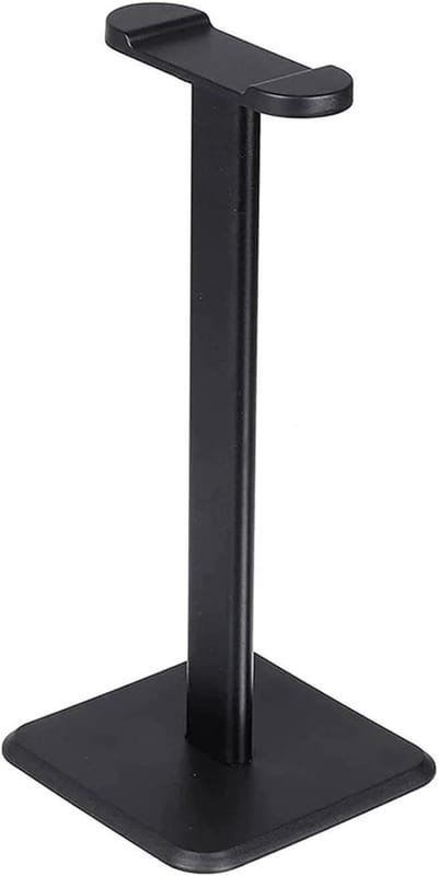 Headset Houder - Hoofdtelefoon Stand - Bureau Organisatie - Afneembaar Ontwerp - 10.5x10.5x22 cm - Zwart
