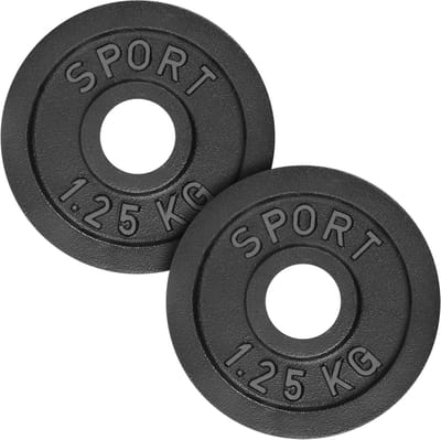Set van 2 Gietijzeren Halterschijven 1,25 kg - Duurzame Gewichtsschijven voor Thuis en Fitnesscentrum