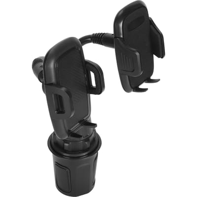 Dubbele Telefoonhouder voor Auto Bekerhouder Beker Telefoonhouder 360 Graden Draaibare Auto Telefoonhouder black