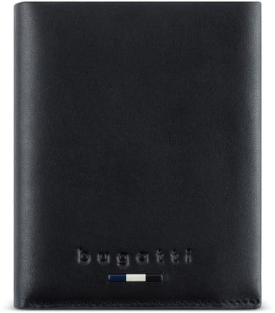 Bugatti Romeo Portemonnee RFID-bescherming Leer 10 cm - Jongens - Staand formaat - schwarz