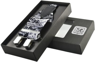 Sixroad bretels - muziek print zwart - 3-clips