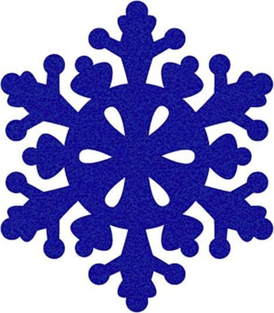 Sneeuwvlok 2 vilt onderzetters - Donkerblauw - 6 stuks - ø 9,5 cm - Kerst onderzetter - Tafeldecoratie - Glas onderzetter - Woondecoratie - Tafelbescherming - Onderzetters voor glazen - Keukenbenodigdheden - Woonaccessoires - Tafelaccessoires