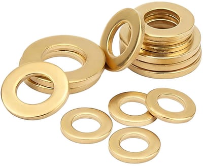 BRENZOOS- Sluitringen 20 Stuks - Platte Sluitringen M8 - Messing Afdichtringen - Afstandhouders - Ronde Sluitringen - Ideaal voor Bevestigingen - Afdichtring