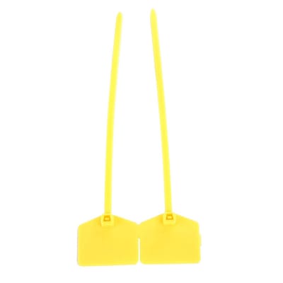 Allecto - Nylon kabelbinders - 100 stuks - Sterke bevestiging - Geel - Voor schoenen en tassen - Veilig en betrouwbaar - Geschikt voor diverse toep...