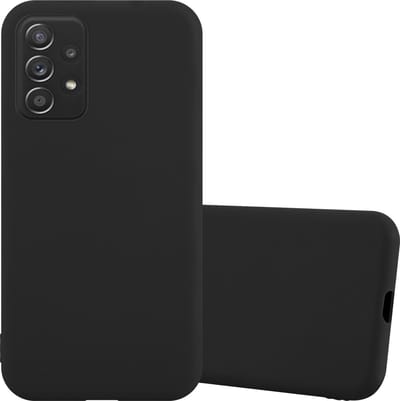 Cadorabo Hoesje geschikt voor Samsung Galaxy A52 (4G / 5G) / A52s in CANDY ZWART - Beschermhoes gemaakt van flexibel TPU silicone Case Cover