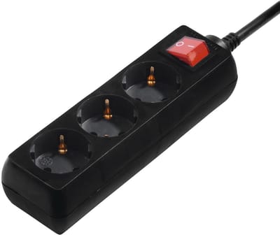 Hama Stekkerdoos met schakelaar - 3-voudig - 3m kabel - Zwart