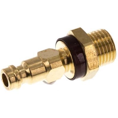 Messing DN 5 Bruin-Coded Luchtkoppeling Insteeknippel G 1/4 inch Buitendraad