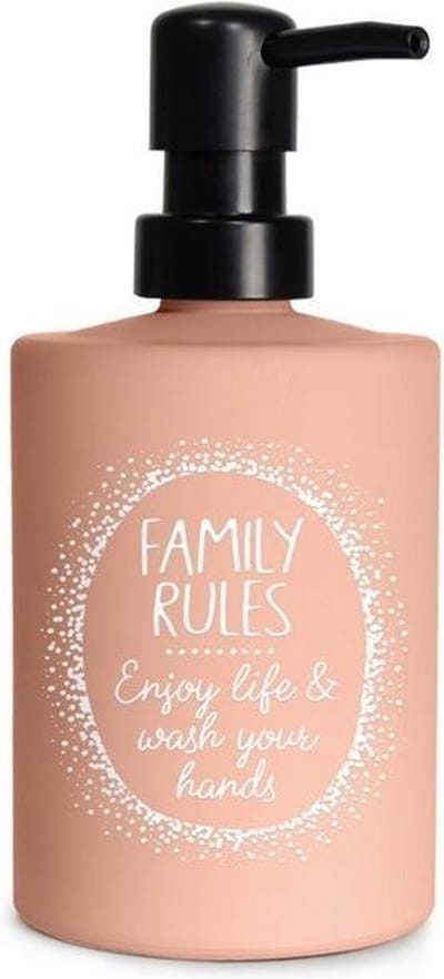 Zeeppompje Family Rules / zeeppompje / zeepdispenser / woonaccessoires / keukenaccessoires