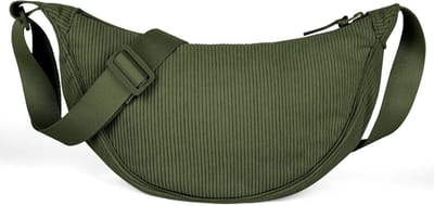 Dames Hobo Crescent Schoudertas met Verstelbare Schouderriem, Ideaal voor Reizen en Dagelijks Gebruik, Army Groen