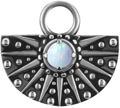Crazy Needles - CoCr NF Charm - Wit Opaal - Azuur - D-088