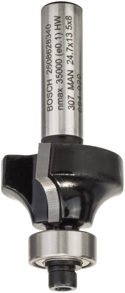 Bosch - Afrondprofielfrezen 8 mm, R1 6 mm, L 13,5 mm, G 53 mm