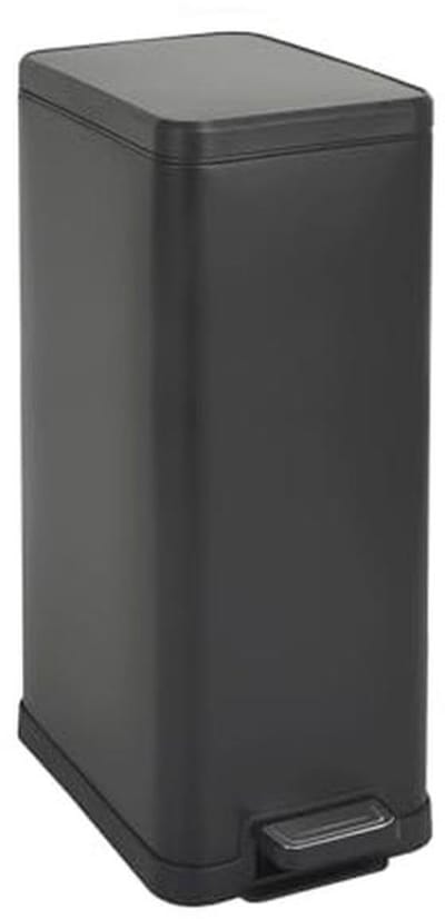 Afvalbak met Pedal, 18 Liter, Soft Close Deksel, Vrijstaand, Rechthoekig, Zwart