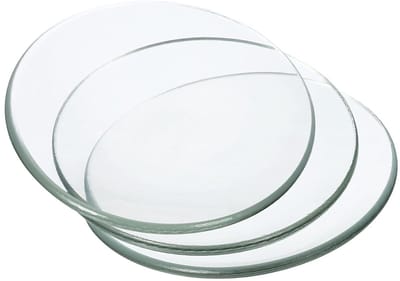 Glazen laboratoriumhorlogedeksel set van 3, ideaal voor chemische experimenten, transparant en duurzaam (3,97 inch)
