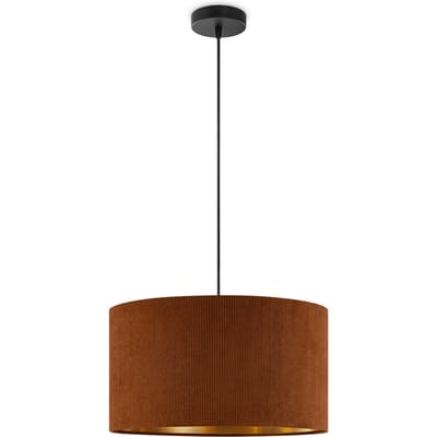 Home Sweet Home - Scandinavische stijl Hanglamp - Corduroy Lampenkap - Cilinder - Brown - ø40 x 126 cm - E27 Fitting - Geschikt voor Woonkamers en