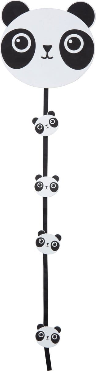 J-Line Fotolijst - Fotoslinger Met Clips Panda Hout Wit/Zwart