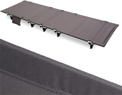Opvouwbaar Bed - Campingbed Rustbed - Outdoor Rusten - Aluminium Frame - 187x60cm - Grijs