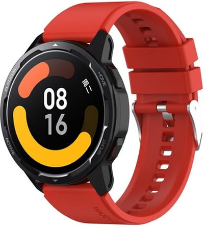 By Qubix - Geschikt voor Garmin bandje - Geschikt voor Garmin Vivoactive 4 / 4L - Siliconen sportband - Rood - Smartwatch bandje 22mm