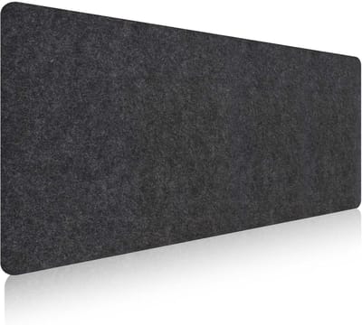 Famanu – Bureauonderlegger - vilten muismat - groot - 80 x 40 cm - antislip - vilt - bureaumat - spelen - bureauonderlegger - bureau voor studenten - antislip - mat - kantoor - bureaubescherming (grijs)